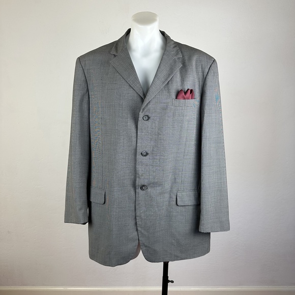Versace 3XL Virgin Wool Puppytooth Sport Jacket